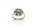 9ct Yellow Gold Emerald & Diamond Ring