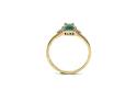 9ct Yellow Gold Emerald & Diamond Ring