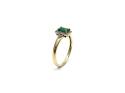 9ct Yellow Gold Emerald & Diamond Ring