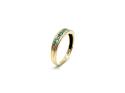 9ct Yellow Gold Emerald & Diamond Ring