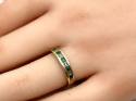 9ct Yellow Gold Emerald & Diamond Ring