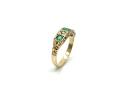 9ct Yellow Gold Emerald & Diamond Ring