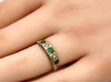 9ct Yellow Gold Emerald & Diamond Ring