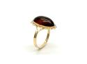 9ct Yellow Gold Amber Solitaire Ring