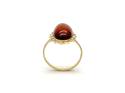 9ct Yellow Gold Amber Solitaire Ring