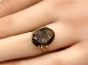 9ct Yellow Gold Smokey Quartz Ring