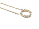 9ct Yellow Gold Diamond Circle Pendant & Chain