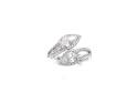 Platinum & Diamond Double Pear Halo Ring