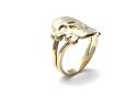 9ct Yellow Gold Skull & Crossbones Ring