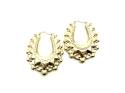 9ct Yellow Gold Oval Creole Hoop Earrings