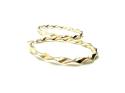 9ct Yellow Gold Twisted Hoop Earrings 70mm