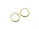 9ct Yellow Gold Sleeper Hoop Earrings 10mm