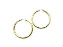 9ct Yellow Gold Sleeper Hoop Earrings 40mm