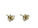 9ct Yellow Gold Crown CZ Stud Earrings 8mm