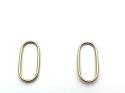 9ct Yellow Gold Open Oval Stud Earrings