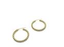 9ct Yellow Gold Ball Hoop Earrings 24mm