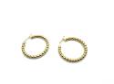 9ct Yellow Gold Ball Hoop Earrings 24mm