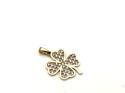 9ct Yellow Gold CZ Four Leaf Clover Pendant