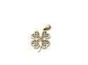 9ct Yellow Gold CZ Four Leaf Clover Pendant