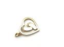 9ct Yellow Gold Baby Feet Heart Pendant