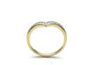 9ct Yellow Gold Diamond Wishbone Ring 0.25ct