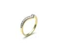 9ct Yellow Gold Diamond Wishbone Ring 0.25ct