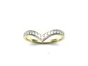 9ct Yellow Gold Diamond Wishbone Ring 0.25ct