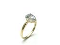 9ct Yellow Gold Aquamarine & Diamond Halo Ring