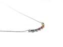 18ct White Gold Multi Coloured Sapphire Necklet