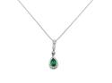 18ct Gold Columbian Emerald & Diamond Pendant