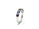 18ct White Gold Multi Sapphire & Diamond Ring