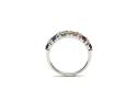 18ct White Gold Multi Sapphire & Diamond Ring