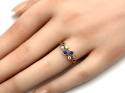 18ct Yellow Gold Sapphire & Diamond Bubble Ring