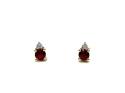 18ct Yellow Gold Ruby & Diamond Stud Earrings