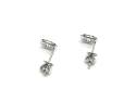 18ct White Gold Multi Sapphire Stud Earrings