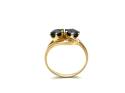 14ct Yellow Gold Sapphire 2 Stone Ring