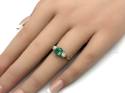 18ct Green Tourmaline & Diamond Ring