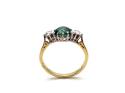 18ct Green Tourmaline & Diamond Ring