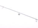 Silver Heart, Cross & Anchor Charm Anklet