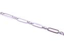 Silver Paperclip Link Bracelet 7.5 Inch