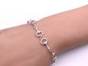 Silver Bone Link Bracelet 7.5 Inch