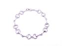 Silver Bone Link Bracelet 7.5 Inch