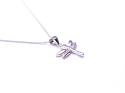 Silver Dragonfly CZ Pendant & Chain 18 Inch