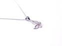 Silver CZ Butterfly Pendant & Chain 18 Inch