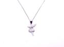 Silver CZ Fairy Pendant & Chain 18 Inch