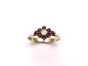 9ct Garnet & Opal Cluster Ring