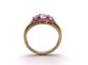 9ct Pink Sapphire & Diamond Ring