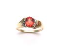 9ct Orange Sapphire & Diamond Ring