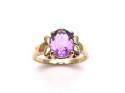 9ct Yellow Gold Amethyst Ring