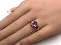 9ct Yellow Gold Amethyst Ring